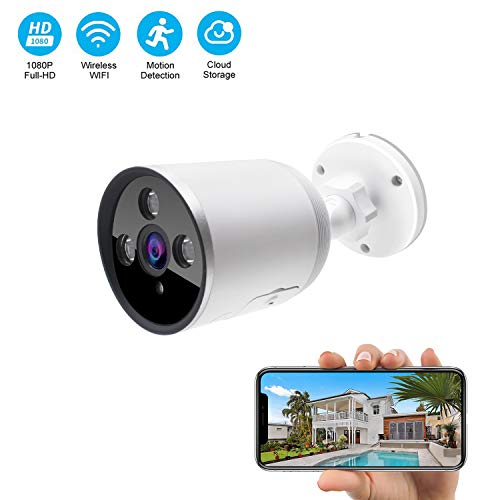 Outdoor WiFi Security Camera, 1080P Wireless Night Vision Security ...
